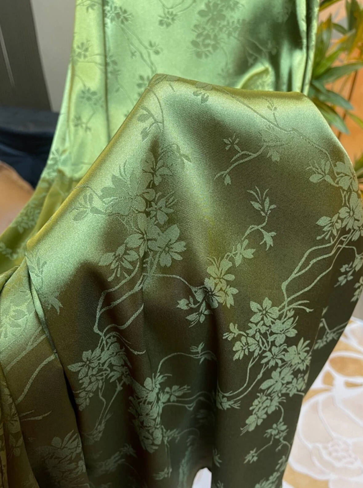 Green new Chinese-style cheongsam vest dress with straps