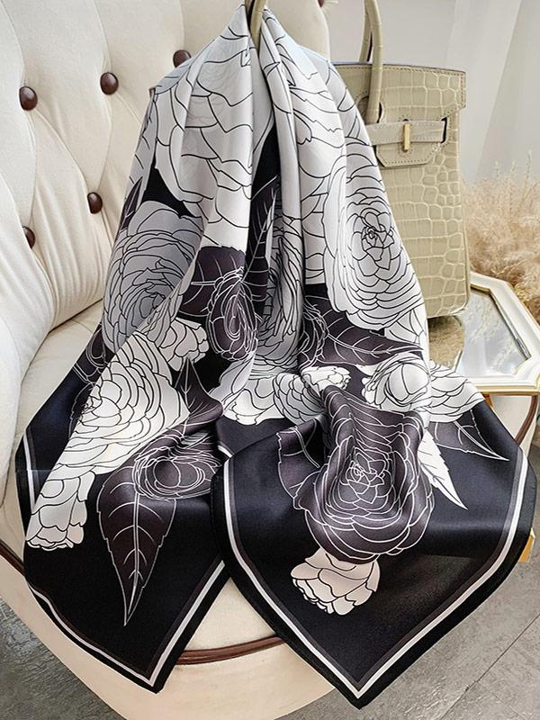 Foulard Carré en Soie Shadow Rose 90