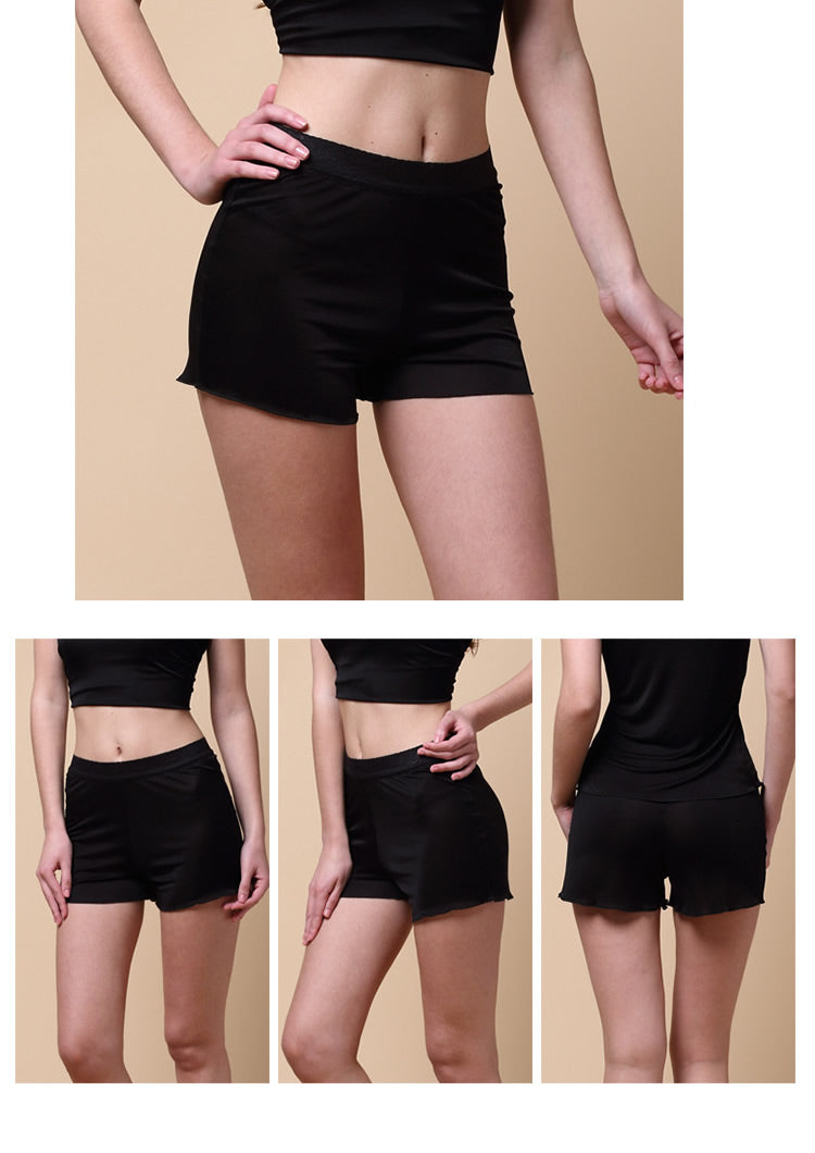Boxer Lingerie Culotte Tricotée en Soie (Soutien-Gorge NON Inclus)