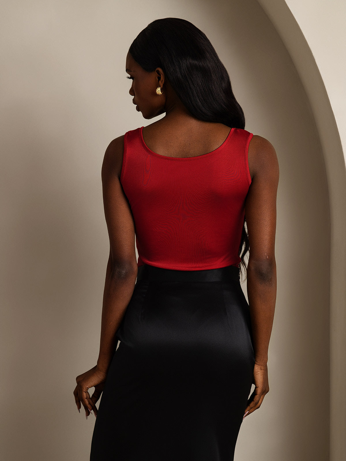 Pure Soie Lounge Col Rond Débardeur