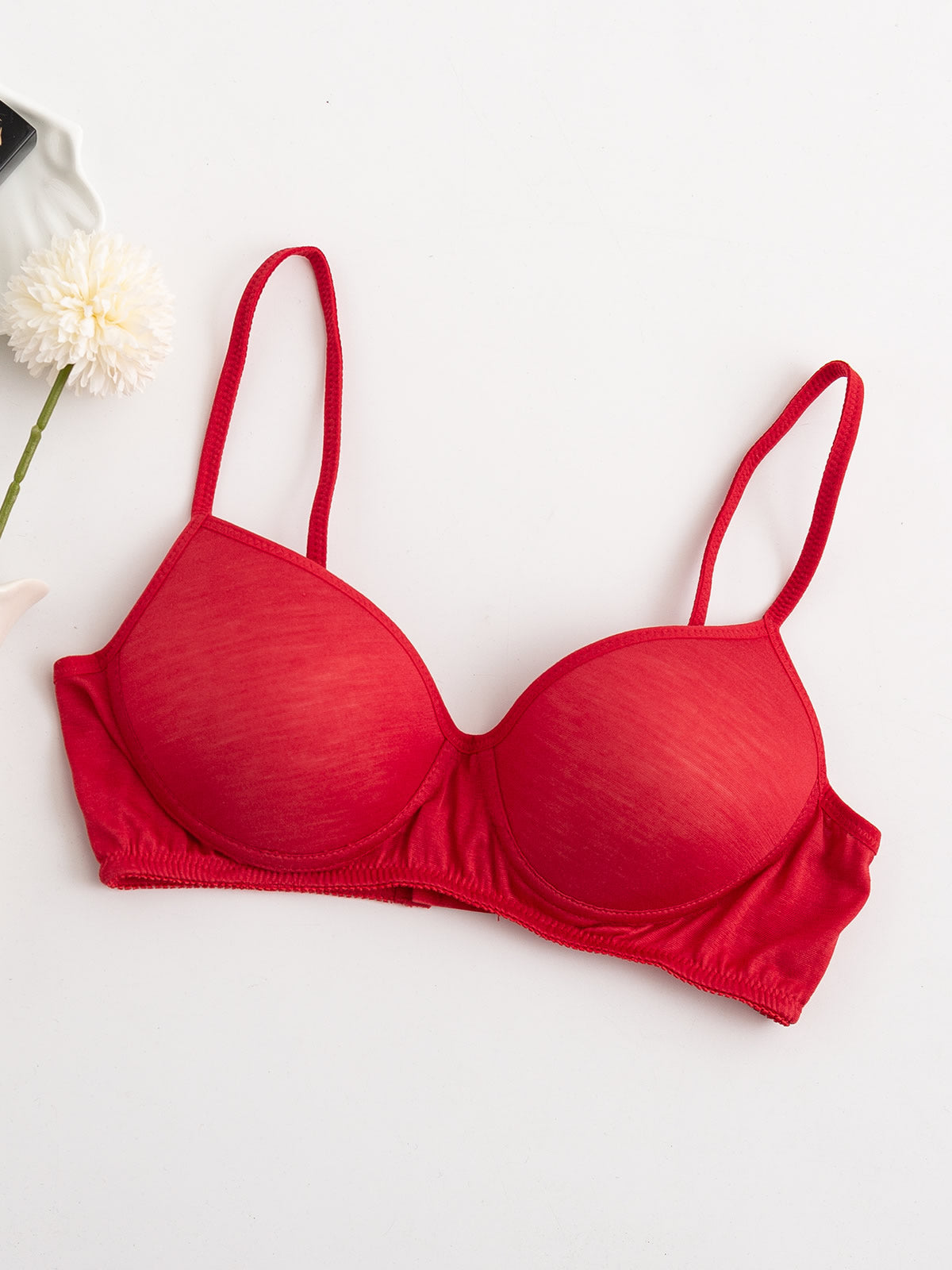 Brassière de sport sans fil en mélange de soie (Culotte non incluse)