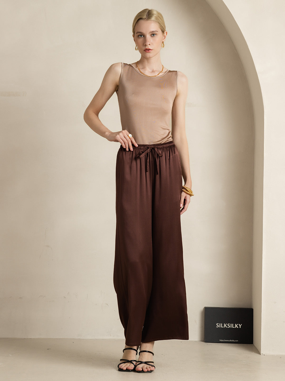 Pure Soie Lounge Col Rond Débardeur