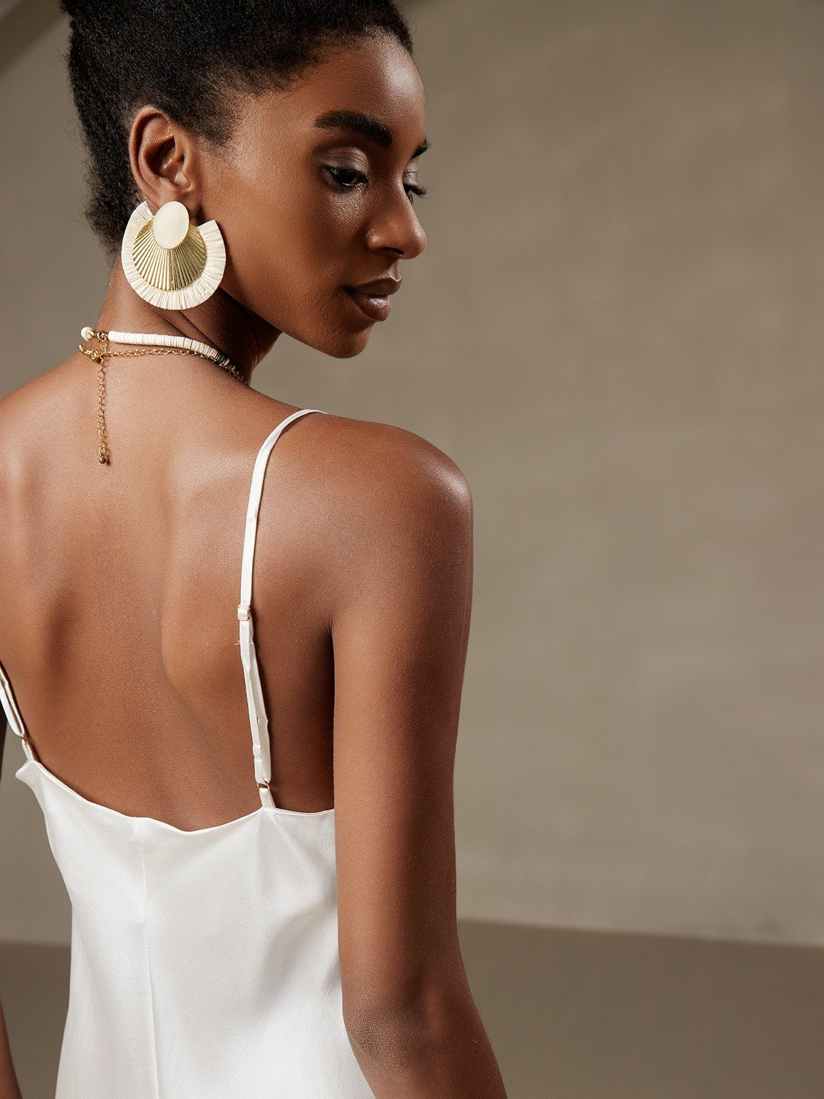 Robe Maxi Longue en Soie Pure avec Bretelles