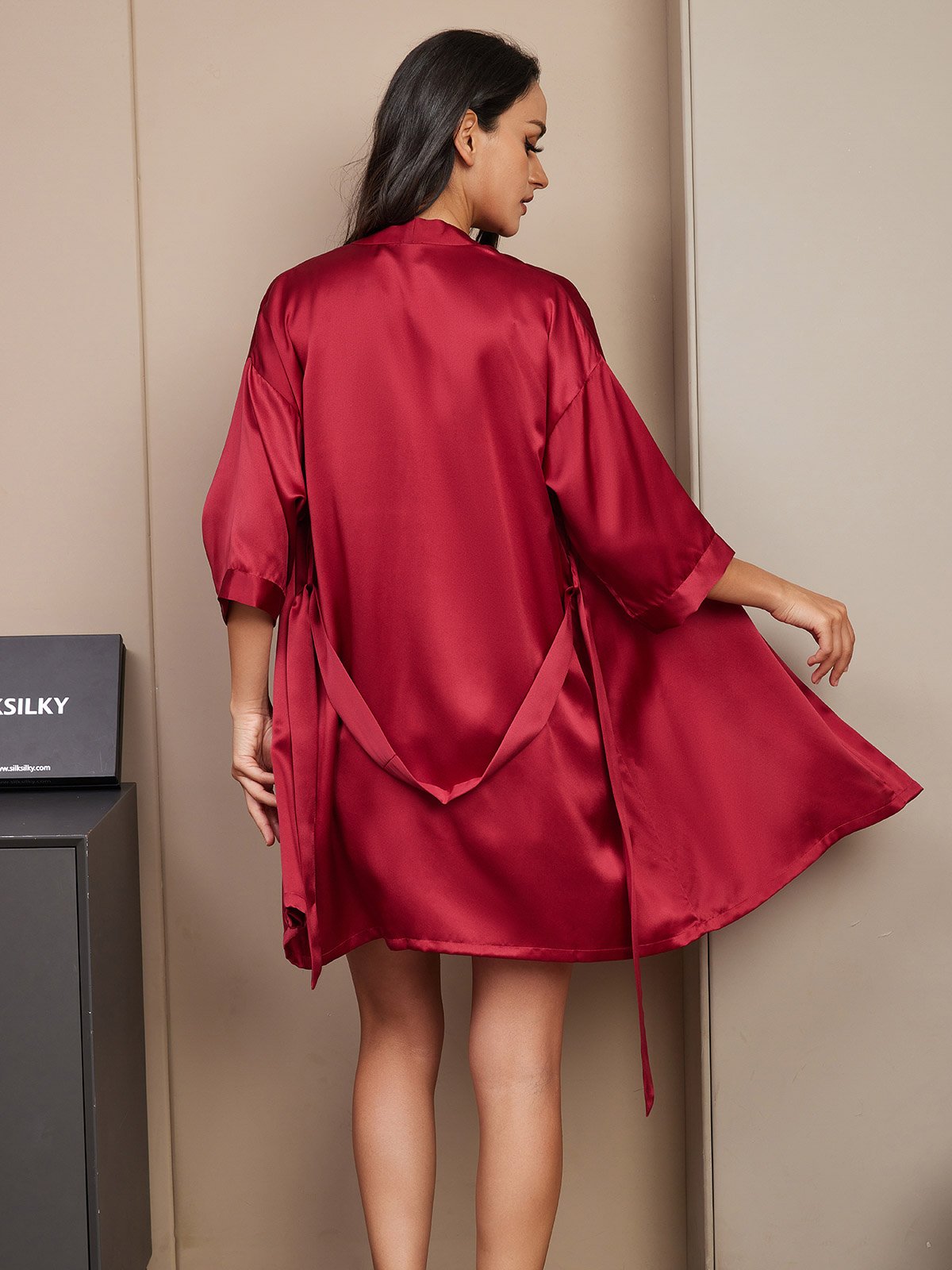 Ensemble Pyjama Court En Soie Pure Pour Femmes