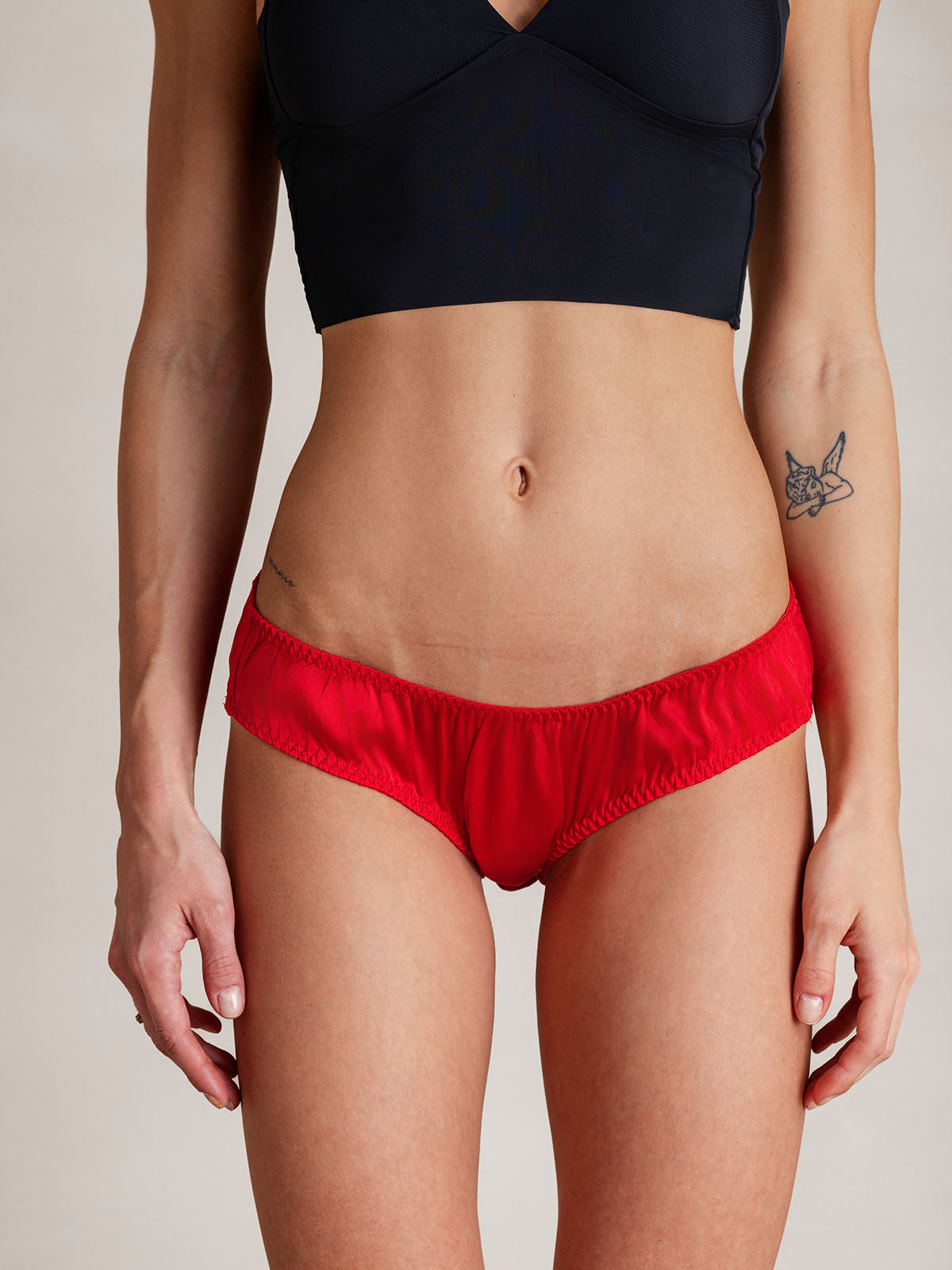 Culotte en Soie pure tricotée confortable (Soutien-Gorge Non Inclus)